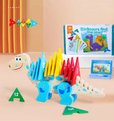 Houten Dinosaurusspeelgoed – Leuk & Schattig Educatief Speelgoed voor Kinderen met Vroeg Leren Blokken en Herkenning