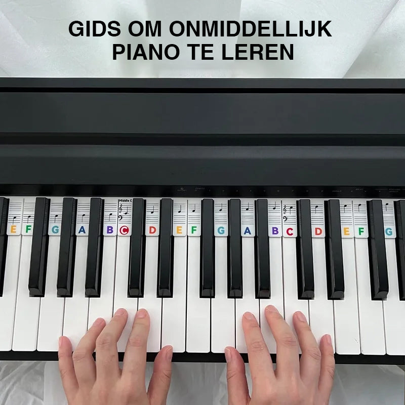 Afneembare notenlabels van siliconen voor 88-toetsen piano's en keyboards