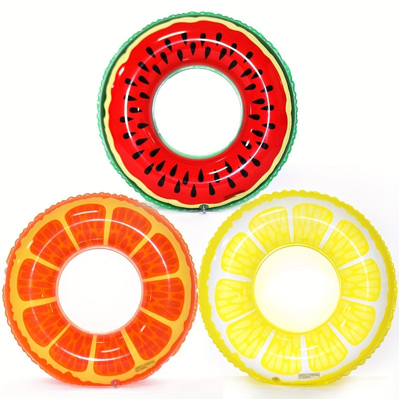 Fruit-Thema Opblaasbare Zwembad Floats – Set van 3 Duurzame Ringen