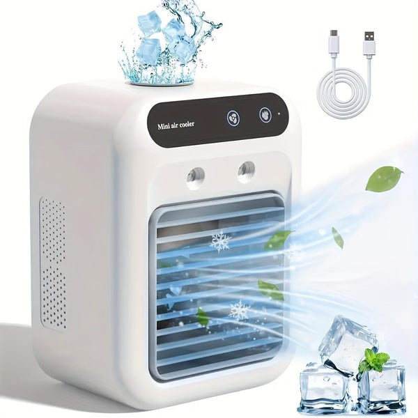 Draagbare Mini Airconditioner – All-in-One Luchtbevochtiger & Ventilator