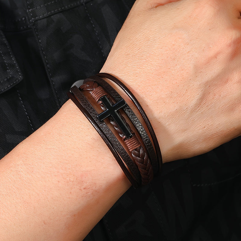 Spirituele Leren Armband - Voor de Moderne Man