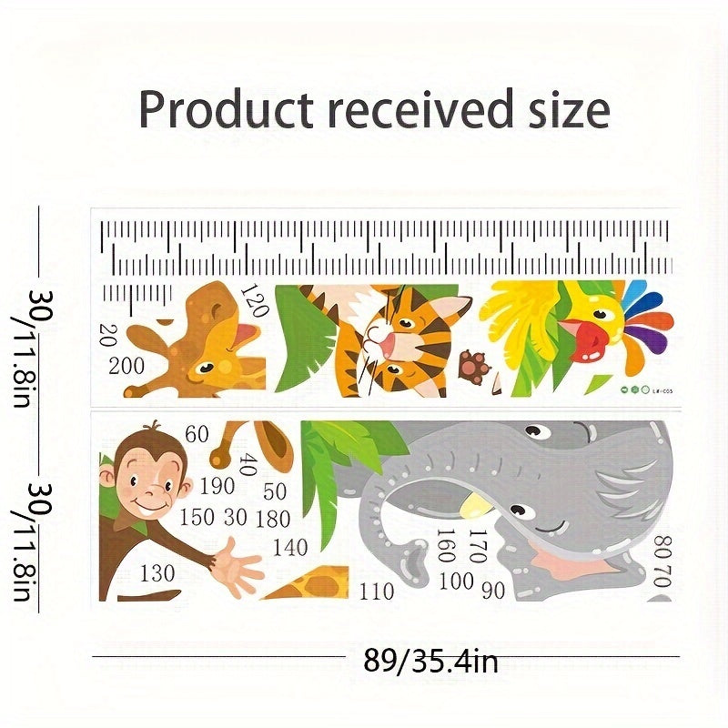 Dieren Groeimeter Wandstickers - Speelse Meting voor Kinderen