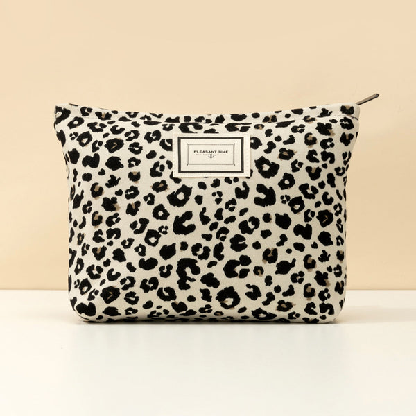 Chic Luipaard Make-up Tas – Compact en Functioneel