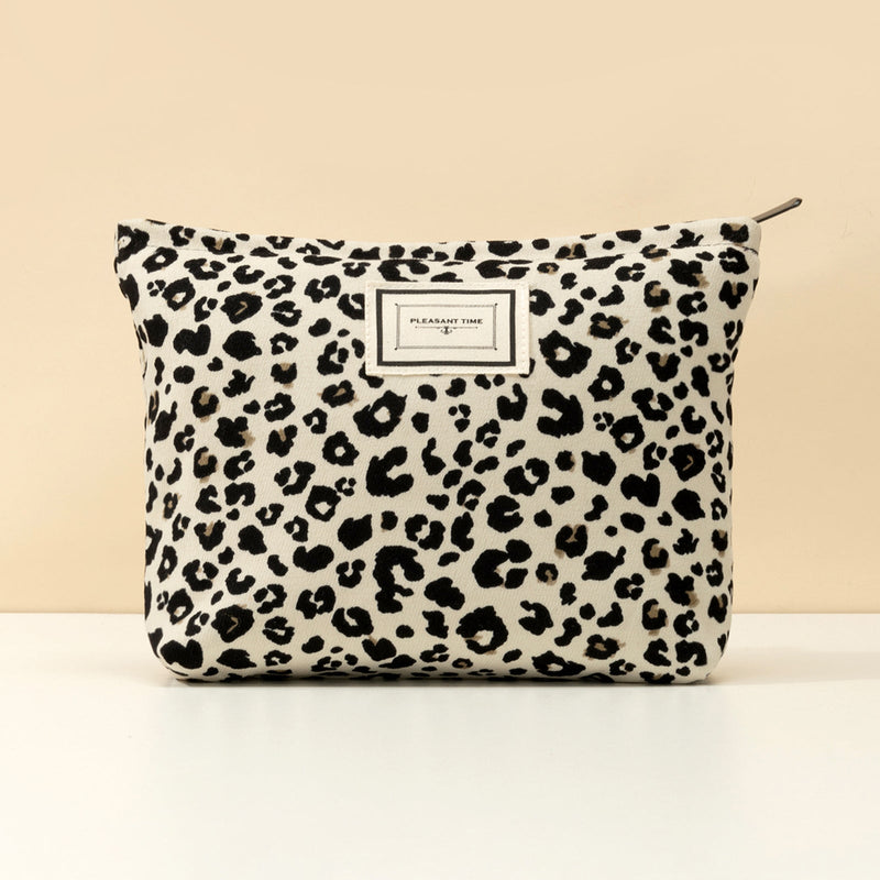 Chic Luipaard Make-up Tas – Compact en Functioneel