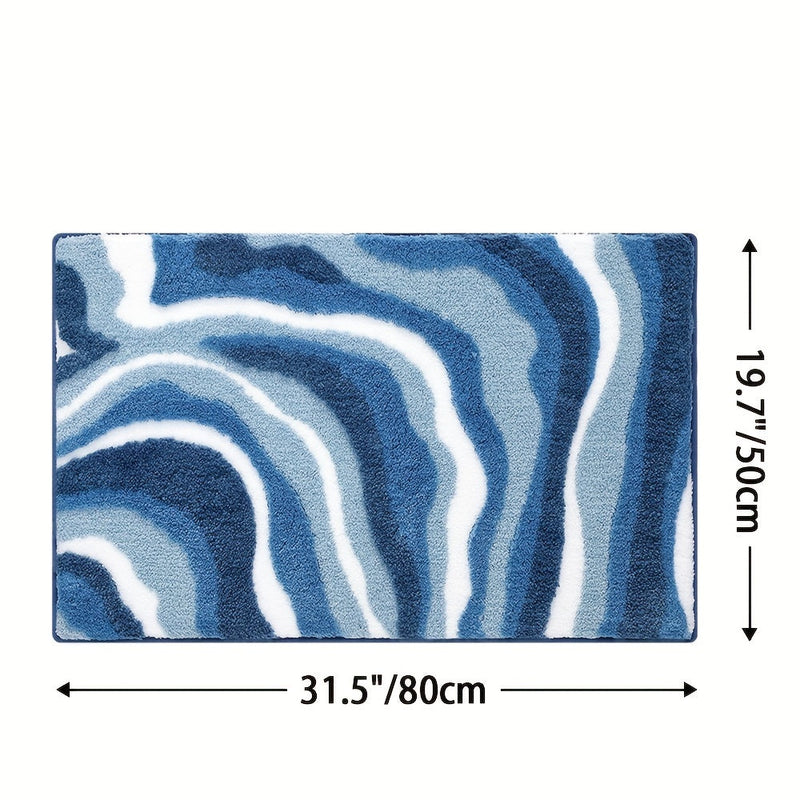 Geometrisch Badkamer Tapijt – Absorberend en Zacht met Non-Slip Onderkant