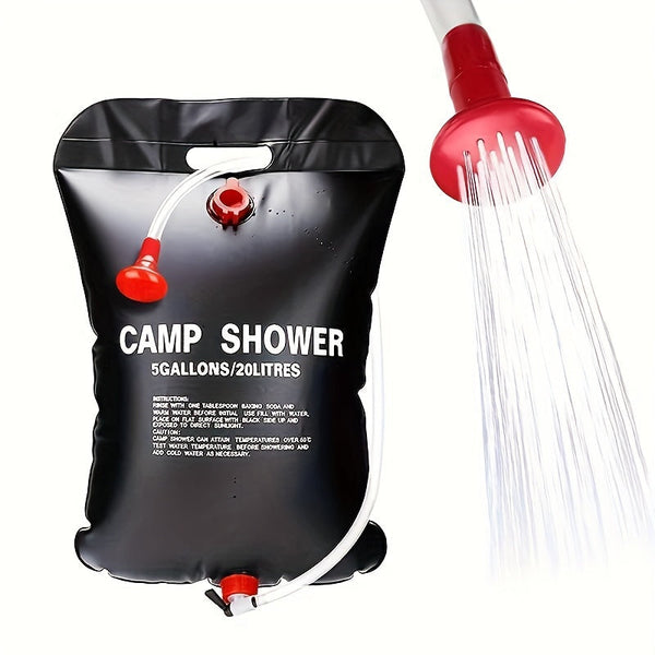 Draagbare Campingdouche – 20L Capaciteit met Verwijderbare Slang en Douchekop voor Buitenavonturen