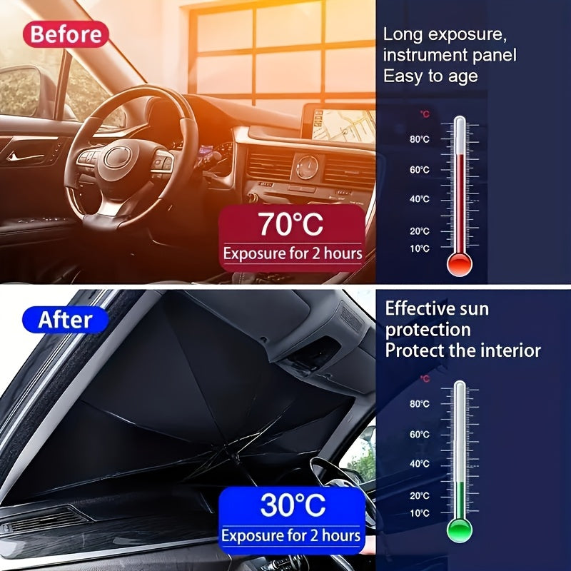 Compact Opvouwbaar Zonnescherm – Effectieve Voorruitbescherming