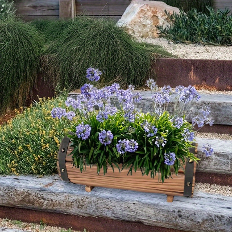 Vintage Houten Bloembak Set – Stoere Eyecatcher voor Binnen en Buiten