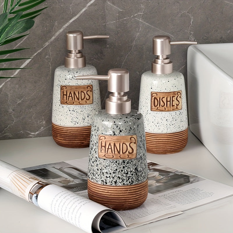 Vintage Keramische Zeepdispenser – 420ml voor Keuken of Badkamer