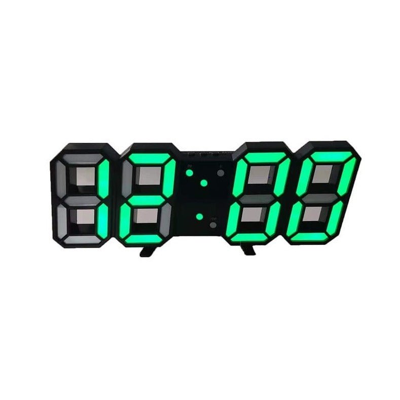 Digitale 3D LED Wandklok – Modern ontwerp met dimfunctie en optimale zichtbaarheid
