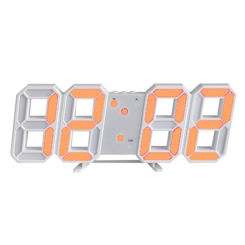 Digitale 3D LED Wandklok – Modern ontwerp met dimfunctie en optimale zichtbaarheid