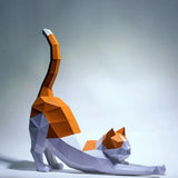 3D Papercraft Kat Decor - DIY Knutselproject - 62cm Grootte