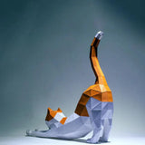 3D Papercraft Kat Decor - DIY Knutselproject - 62cm Grootte