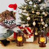 Set van 2 Solar Lantaarns – Vintage Dansende Vlam LED Lichten voor Tuin en Patio