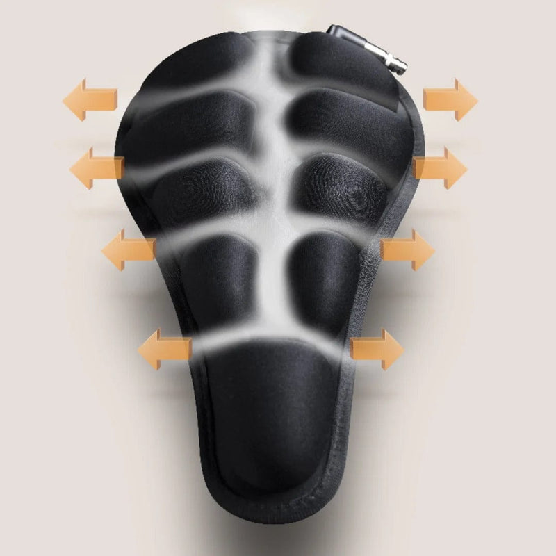 AirSeat | Comfortabel Schokdempend Fietszadel | Perfecte Luchtcirculatie | Instelbare Luchtdruk | Anti-slip Siliconen Basis | Droog en Zacht Zitten | Ideaal voor Lange Fietstochten | Verkrijgbaar in Maten S en M