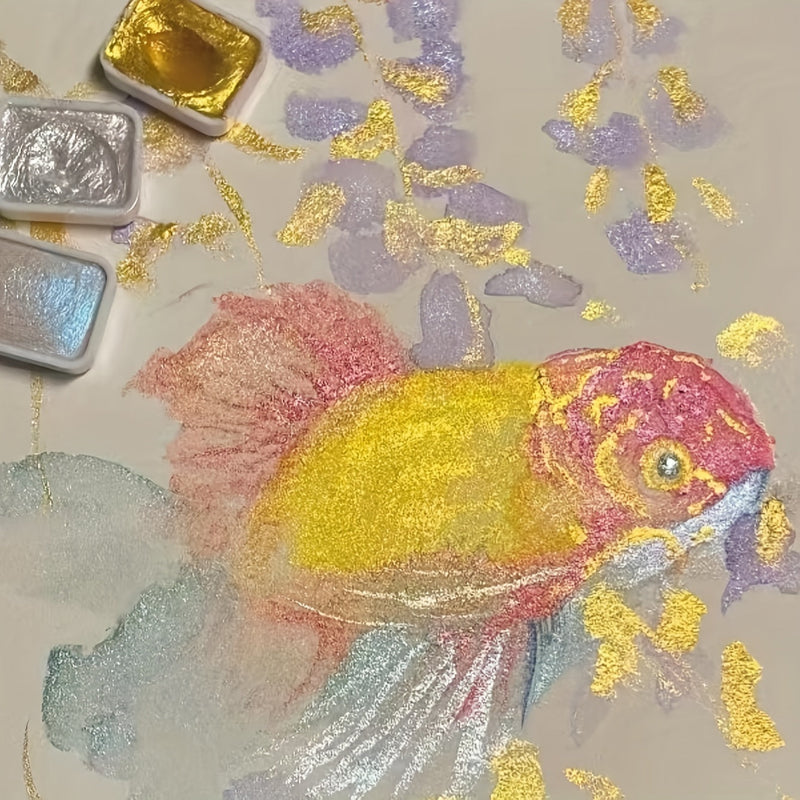 Pearl Waterverfverfset – 20 Kleuren in Vaste Vorm voor Schilderkunst en Kalligrafie