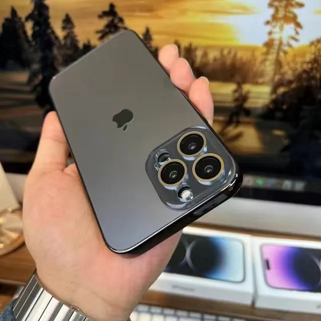 Elico Gelakt Mat Acryl Gehärtetes Glas iPhone Beschermhoes