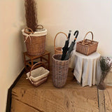 Vintage Handgeweven Wilgen Mand - Stijlvol en Functioneel voor Elk Huis