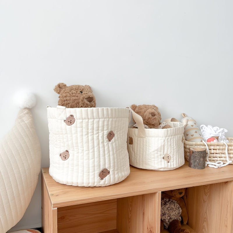 Gequiltete Stoffopbergtas voor de kinderkamer – 1+1 Gratis