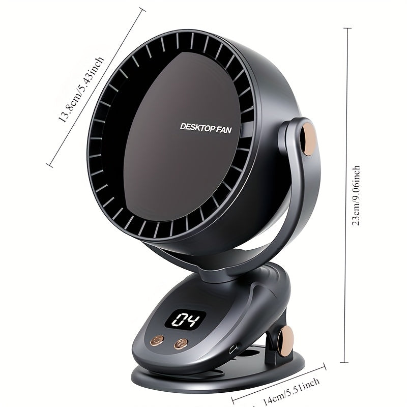 Draagbare Bladloze Ventilator met Digitaal Display – Stille en Oplaadbare Koeling voor Binnen en Buiten