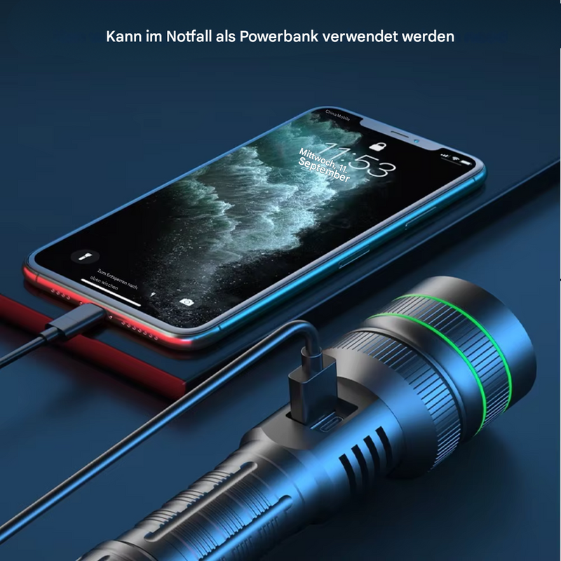 Extreem Heldere en Inzoombare LED-Zaklamp - PowerBeam