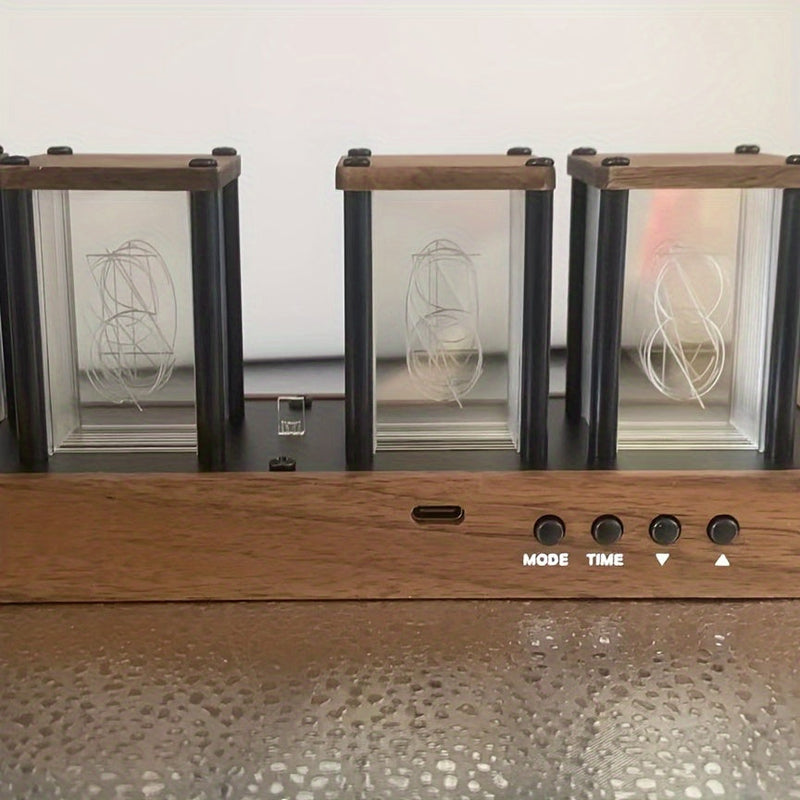 Moderne Retro Buis Klok – RGB LED Digitale Klok voor Unieke Interieurdecoratie