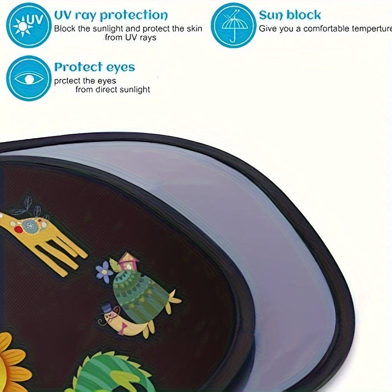 Zonnige Dieren Avonturen Zonneschermen – Beschermend en Leuk voor in de Auto