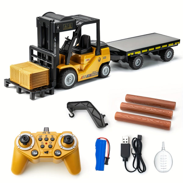 Zware Duty Afstandsbediening Heftruck – 1:24 Schaal met Lichten & Trailer