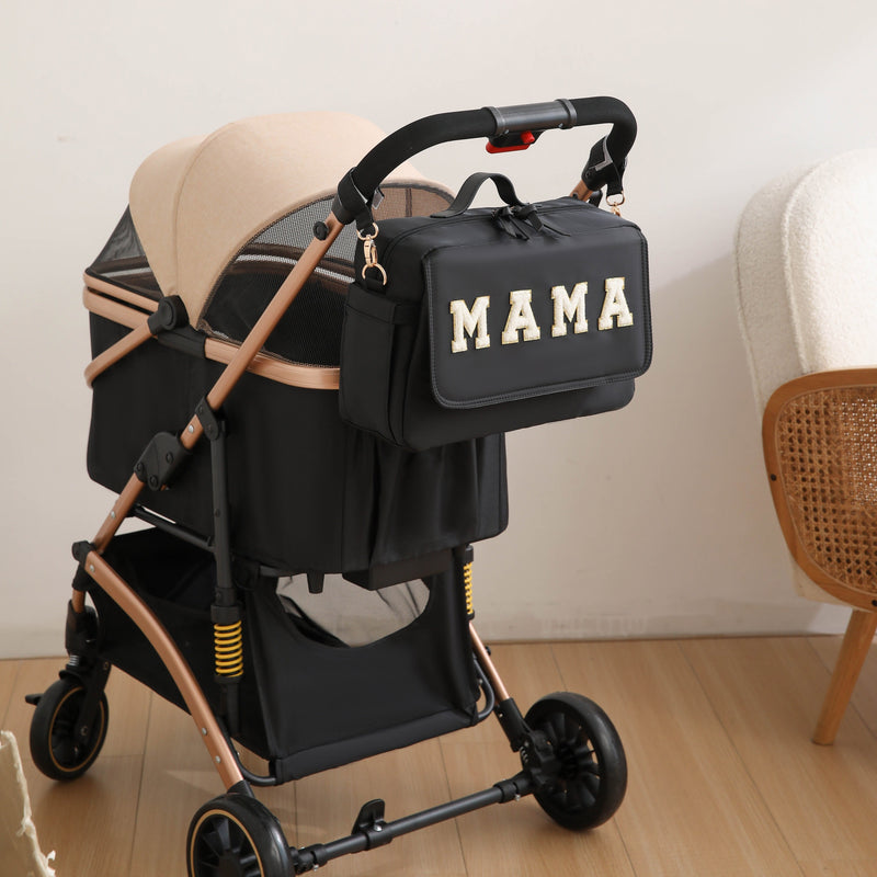 Mama Universele Kinderwagen Organizer Tas – Met Isolerende Bekerhouder en Afneembare Telefoonhoes