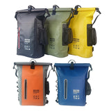 Waterdichte 25L roll-top rugzak met meerdere vakken, stevige gespafdichting en mesh zijvak