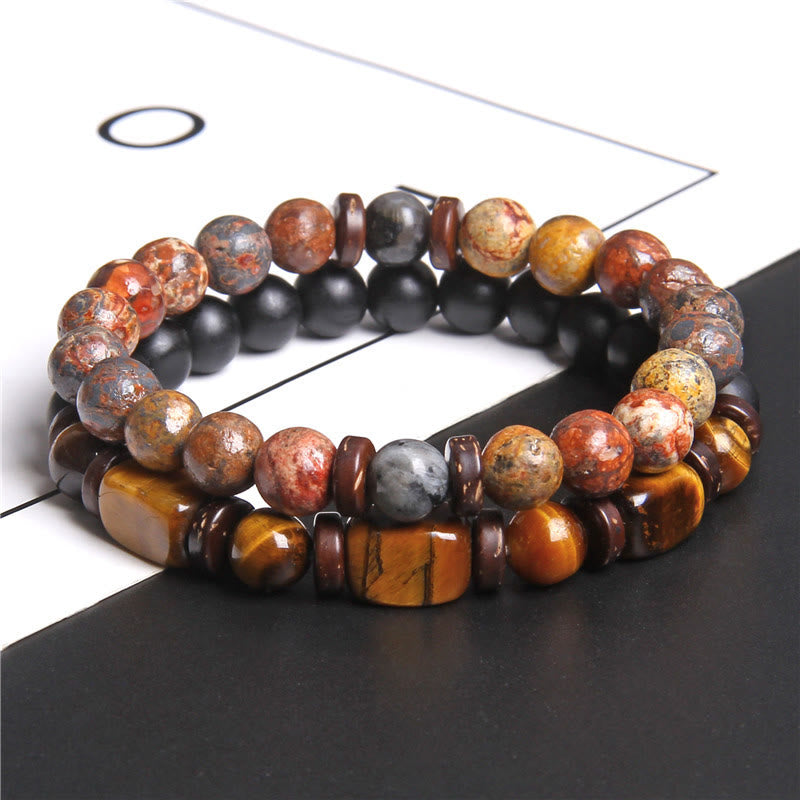 Afrikaans Turkoois & Tijgeroog Armband - Naya