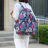 Geometrische Nylon Rugzak met Koordsluiting – Perfect voor Reizen en Sportieve Activiteiten