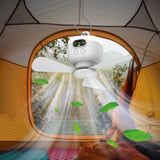 Draagbare Campingventilator met Verlichting – Oplaadbaar en Met Afstandsbediening voor Buiten