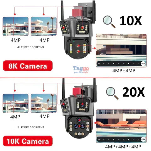 10K WLAN-Beveiligingscamera met 20MP, 20x Zoom – DualGuard Ultra 10K