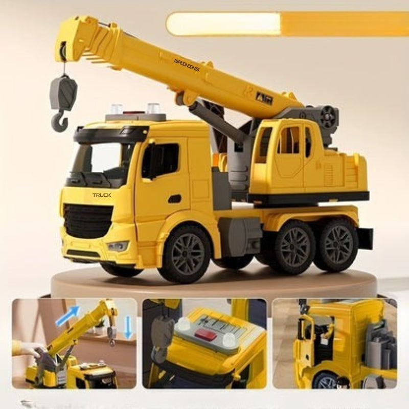 Kraanwagen Speelgoed met Licht & Geluid – Beweegbare Arm voor Bouwplaats Rollenspellen