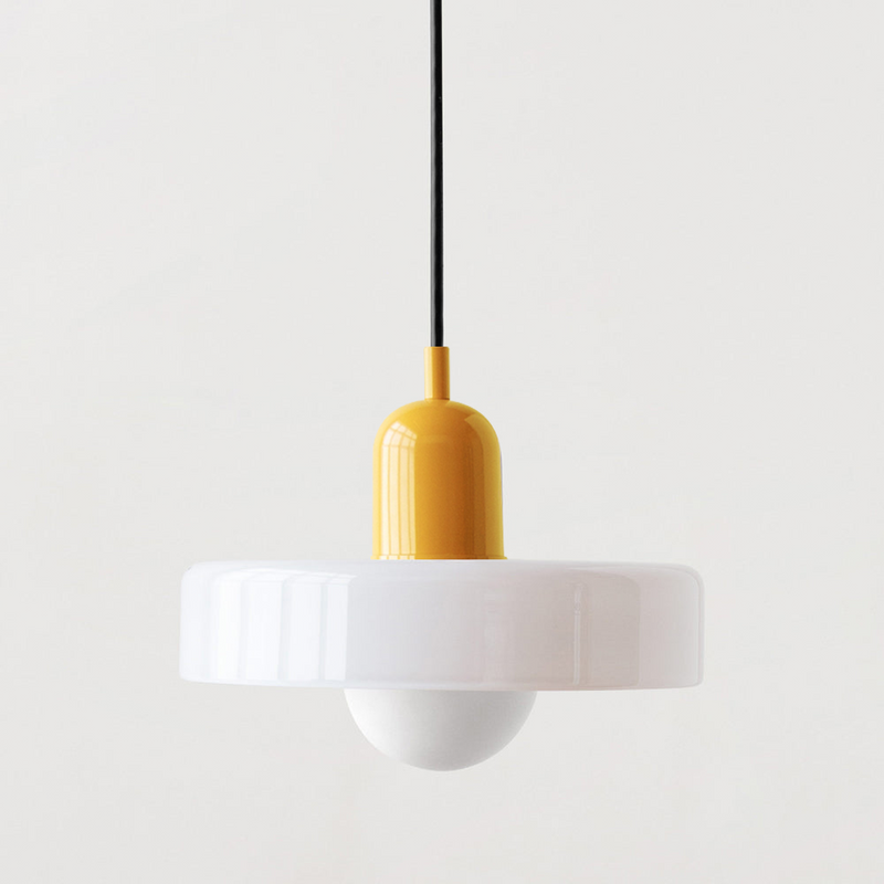 ColorLoop Pendant – Kunstzinnige Bauhaus Hanglamp met Warm Licht
