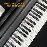 Afneembare notenlabels van siliconen voor 88-toetsen piano's en keyboards