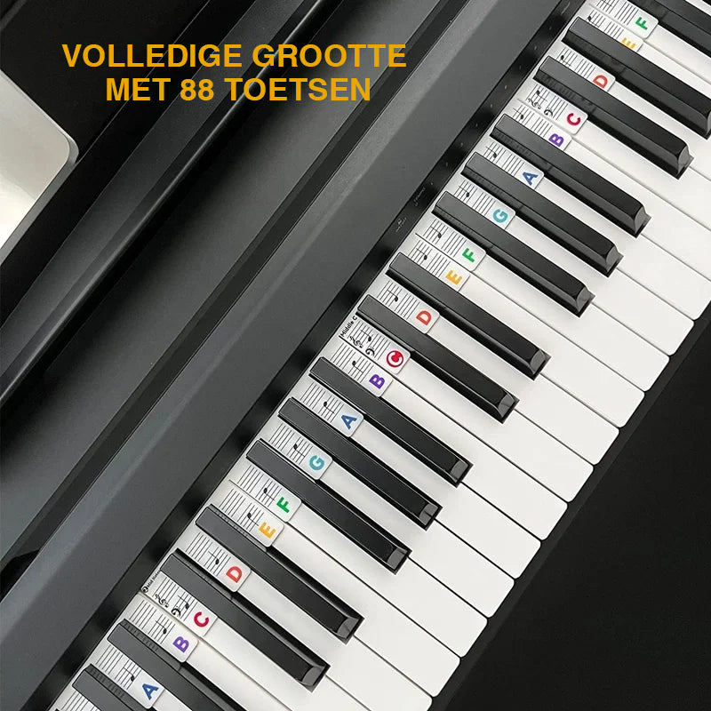 Afneembare notenlabels van siliconen voor 88-toetsen piano's en keyboards