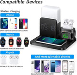 Multi-Functionele Draadloze Oplaadstation – Inclusief Lamp en Alarmklok