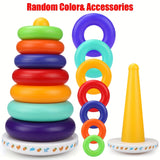 Educatieve Kleurige Regenboog Stacking Toren – Versterk Kleurherkenning en Motoriek