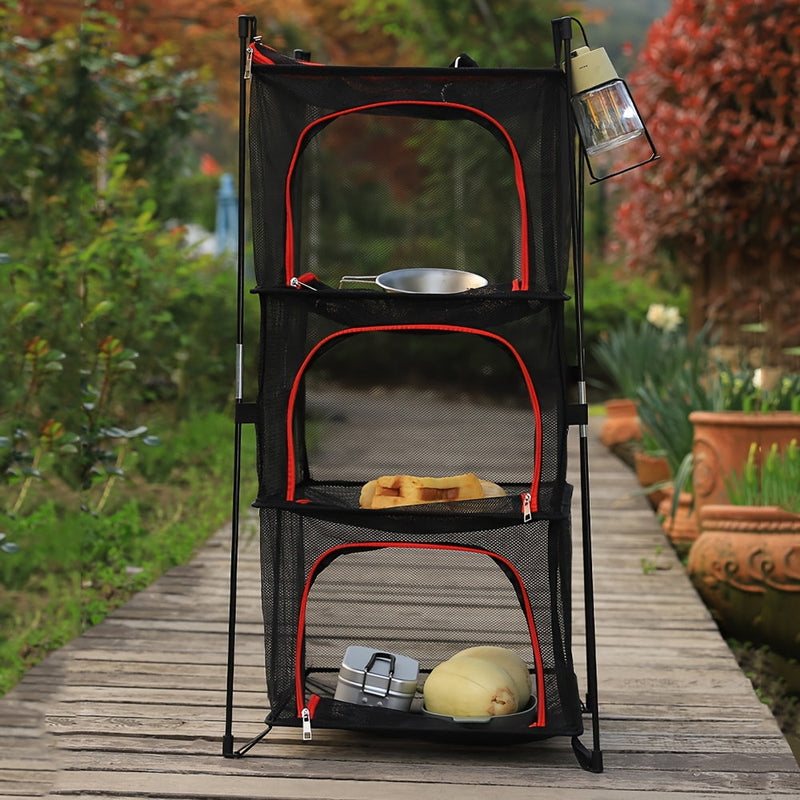3-laags Camping Opbergrek – Duurzaam, Compact en Handig voor Camping en Buitenactiviteiten