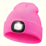 Unisex Beanie met LED Licht – Handige Verlichting voor Avondwandelingen
