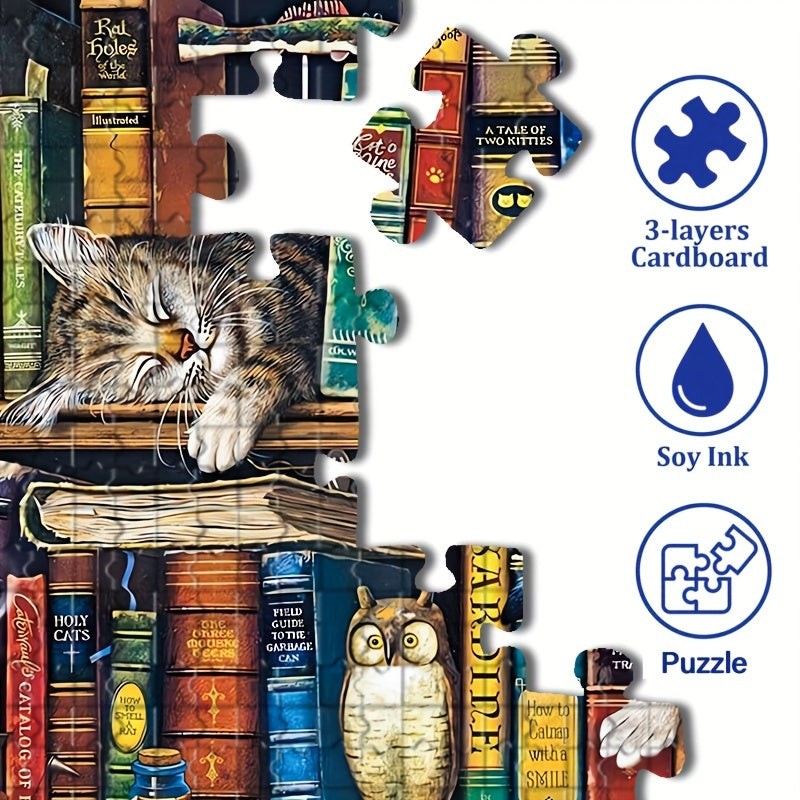 Kat op Boekenplank Puzzel – Voor Puzzelaars en Kattenliefhebbers