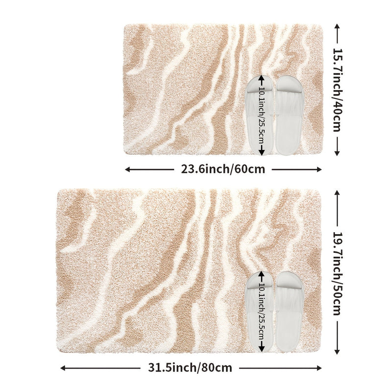 Fluffy Flocking Badmat – Absorberend en Zacht voor Badkamer of Keuken