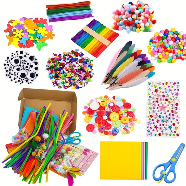 Creatieve DIY Knutselset voor Kinderen – Educatief Speelgoed met Diverse Materialen