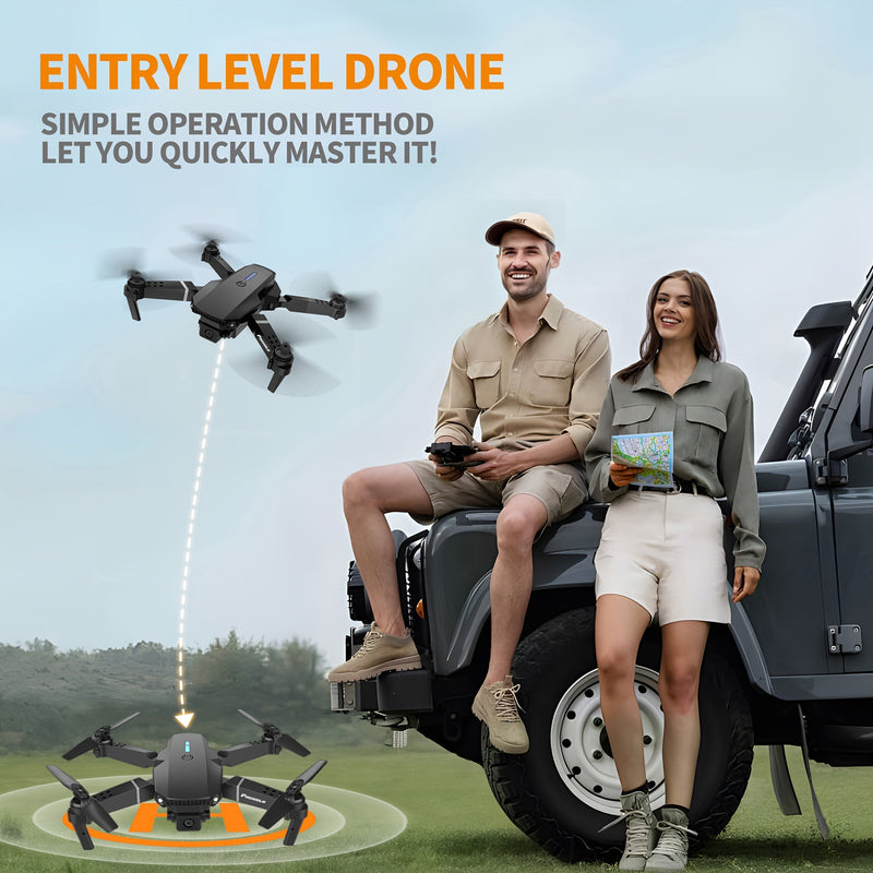 E88 Drone met Dubbele Camera – Opvouwbare Quadcopter met Hoogtehouder
