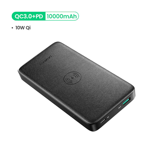 Draadloze Snellader Powerbank – 10.000mAh Dubbele Uitgang
