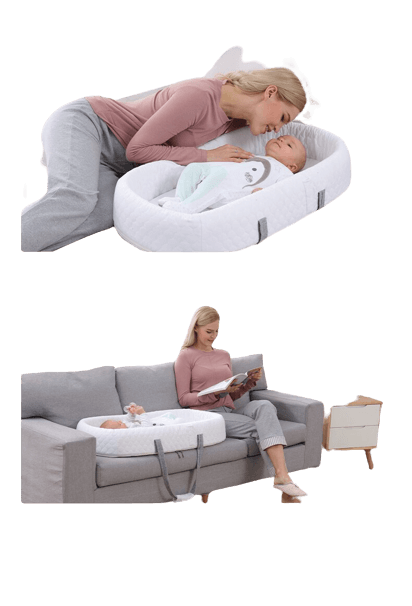 Vouwbaar & draagbaar babynest met muskietennet – Slaapinsel Cosina
