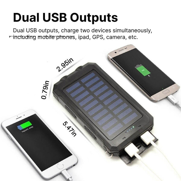500000mAh Zonne-oplader Waterdichte Power Bank Extern