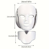 7-Kleur LED Gezichts- en Nekmasker – USB Oplaadbaar Huidverzorgingsapparaat
